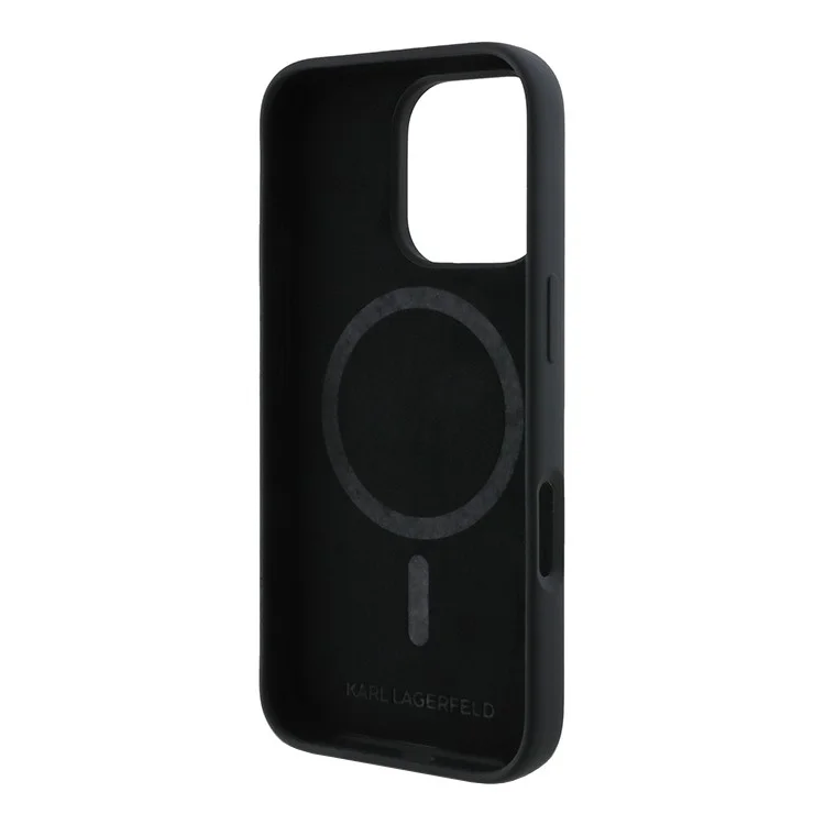 Чехол Karl Lagerfeld Liquid Silicone NFT Karl & Choupette Heads Hard для iPhone 16 Чёрный (MagSafe)