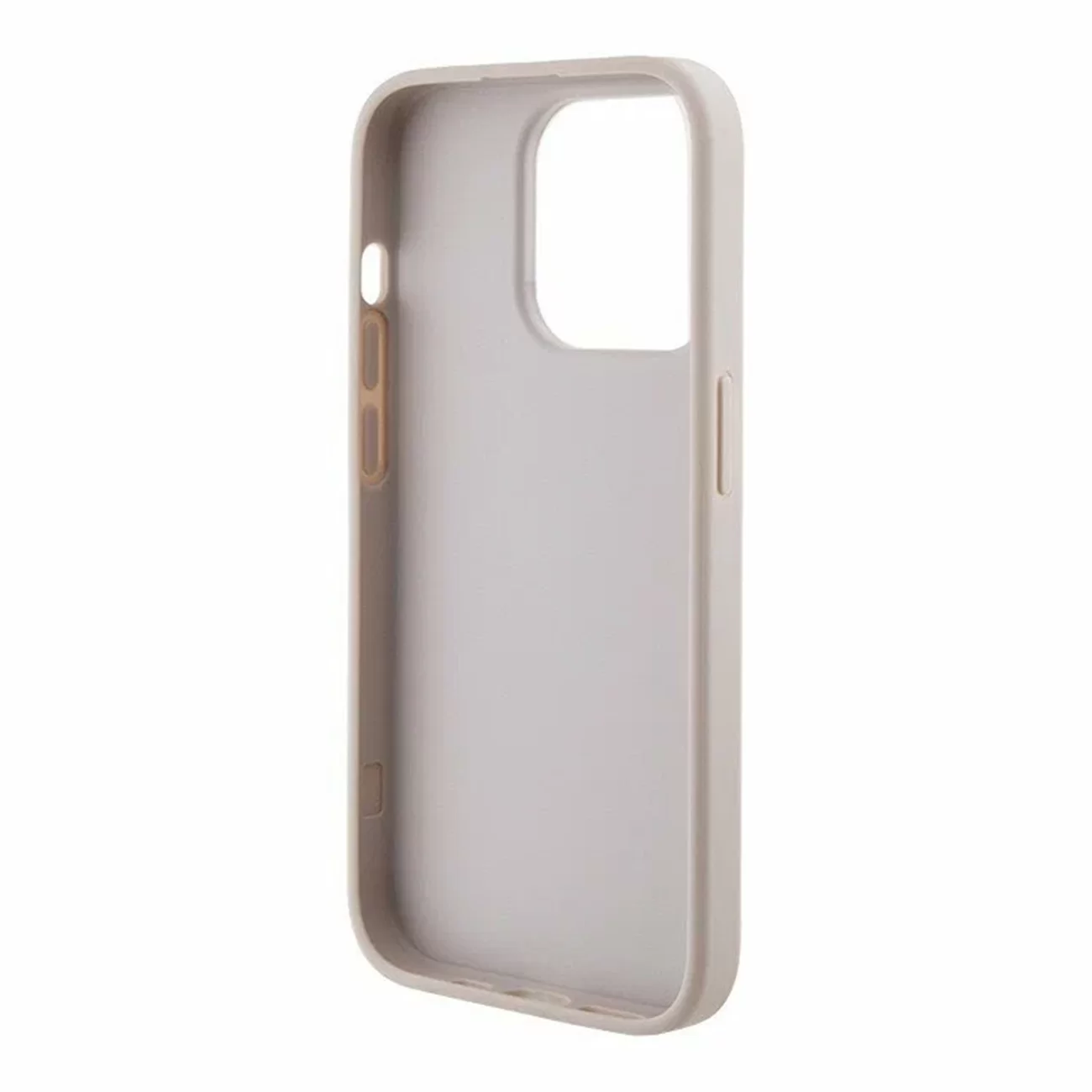 Чехол Guess PU 4G Bottom Stripe Metal Logo Hard Pink для iPhone 15 Pro Max
