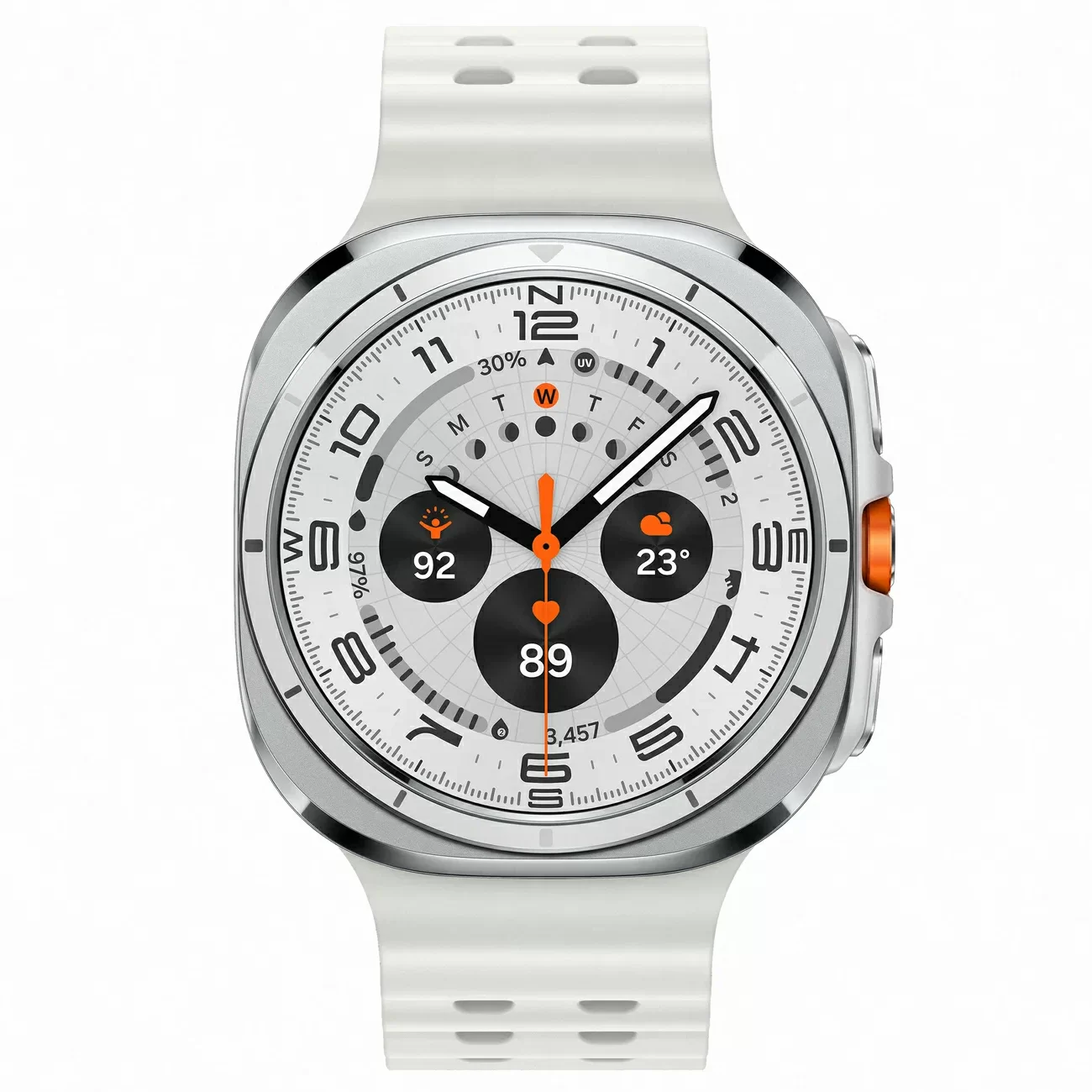 Умные часы Samsung Galaxy Watch Ultra 47 мм Wi-Fi + LTE, Белый титан, Ремешок белый