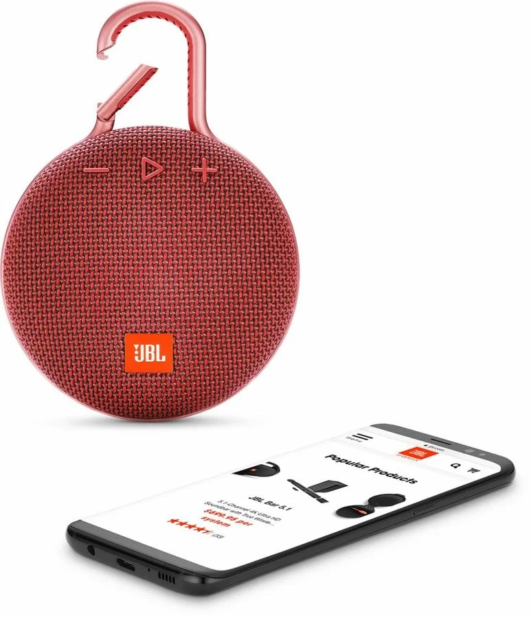 Портативная акустика JBL Clip 3, красный