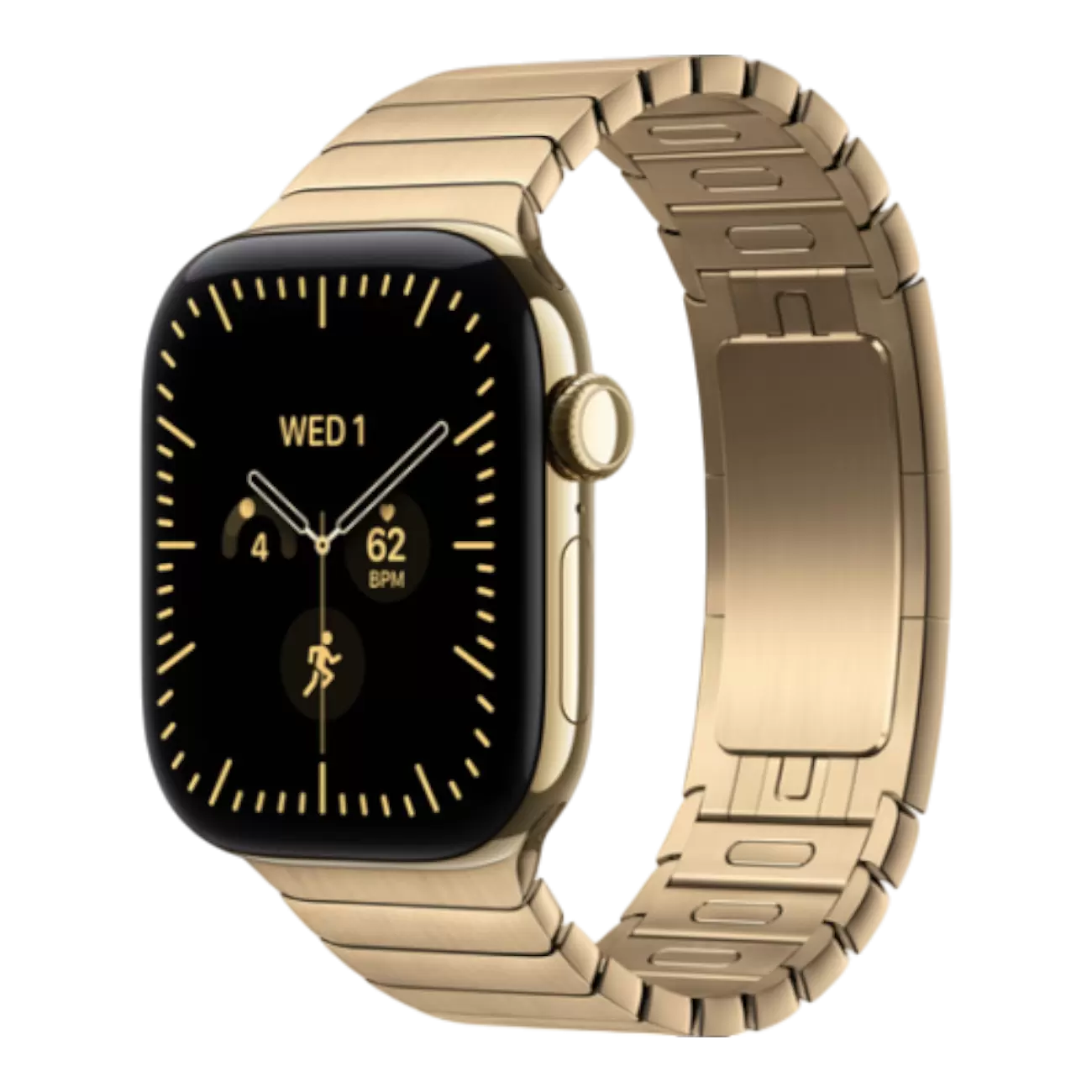 Умные часы Apple Watch Series 12 Titanium Radiant Gold, 46мм, Titanium Link Bracelet