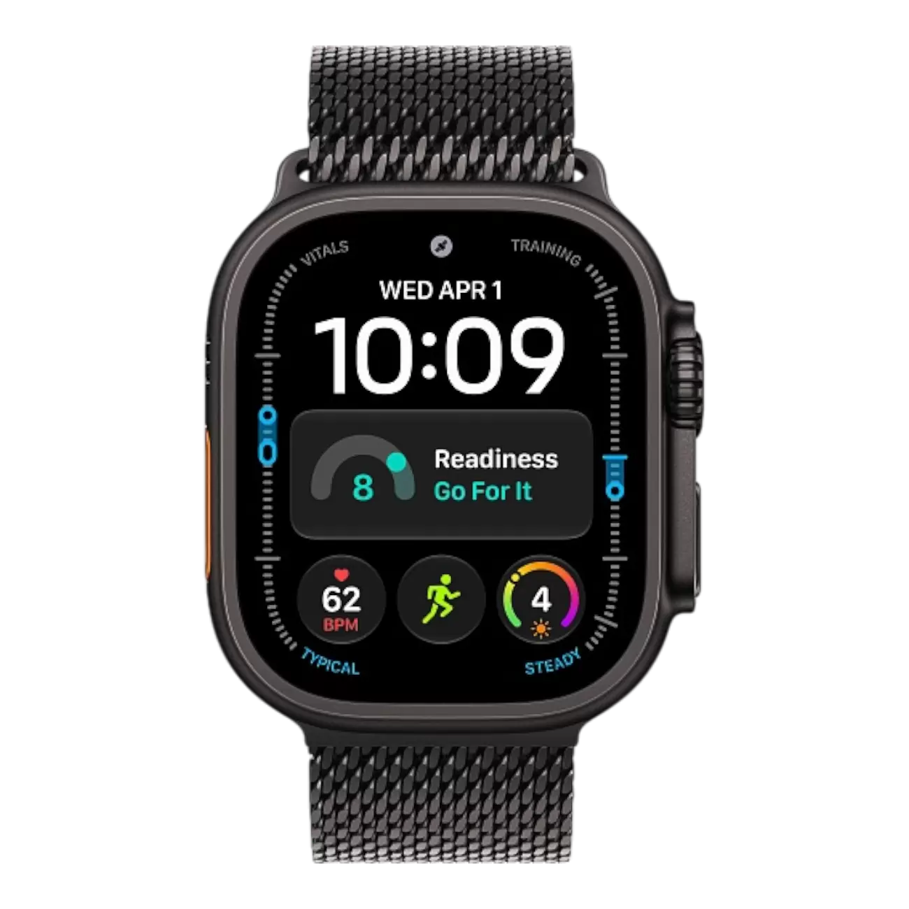Умные часы Apple Watch Ultra 4 2026 Black Titanium, 49мм, Titanium Milanese Loop Умные часы Apple Watch Ultra 4 2026 Black Titanium, 49мм, Titanium Milanese Loop