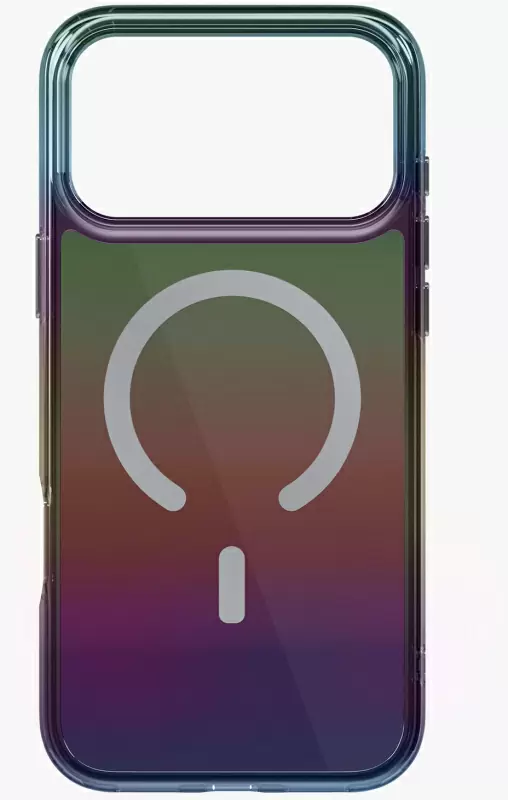 Чехол Uniq Iridescia (holographic) для Apple iPhone 17 Pro, Midnight Quartz (полуночный кварц), MagSafe Чехол Uniq Iridescia (holographic) для Apple iPhone 17 Pro, Midnight Quartz (полуночный кварц), MagSafe