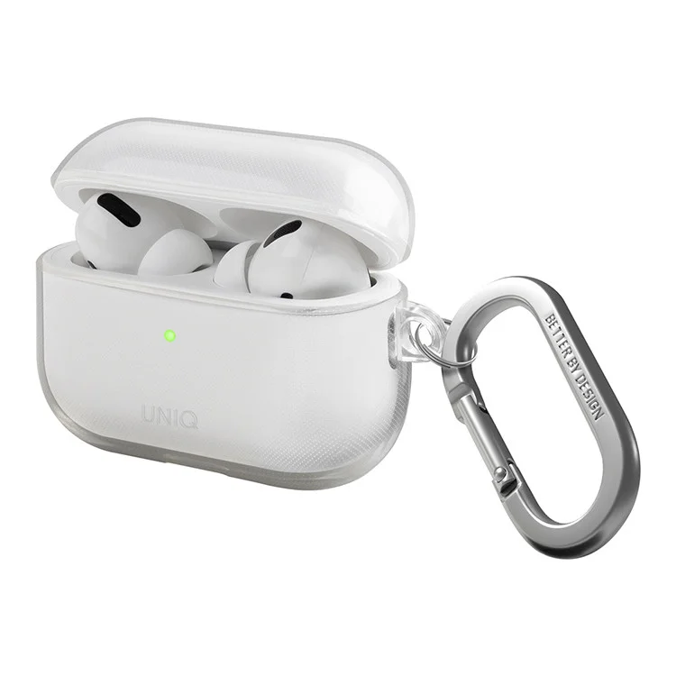 Чехол Uniq Glase TPU с карабином для AirPods Pro 2 Прозрачный