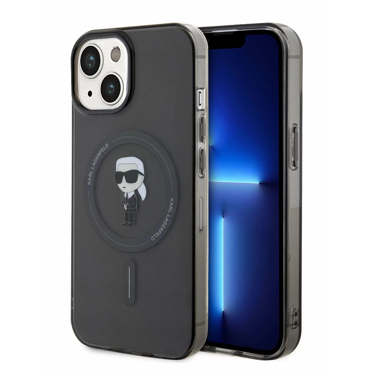 Чехол Lagerfeld Liquid Silicone NFT Karl Head Hard Black (MagSafe) для iPhone 15 Pro Max