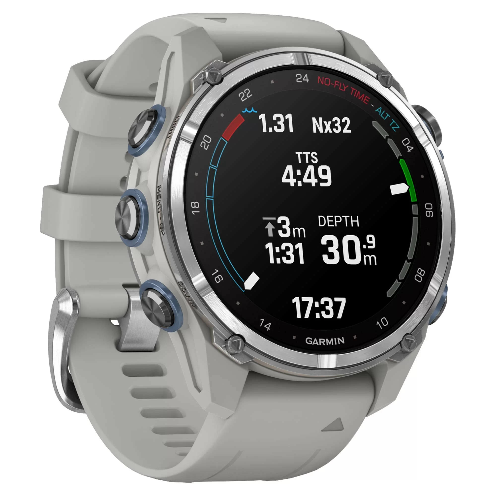 Дайвинг-компьютер Garmin Descent Mk3, 43 мм (Stainless Steel / нержавеющая сталь, Fog Gray Silicone Band / силиконовый ремешок туманно-серый) Дайвинг-компьютер Garmin Descent Mk3, 43 мм (Stainless Steel / нержавеющая сталь, Fog Gray Silicone Band / силиконовый ремешок туманно-серый)