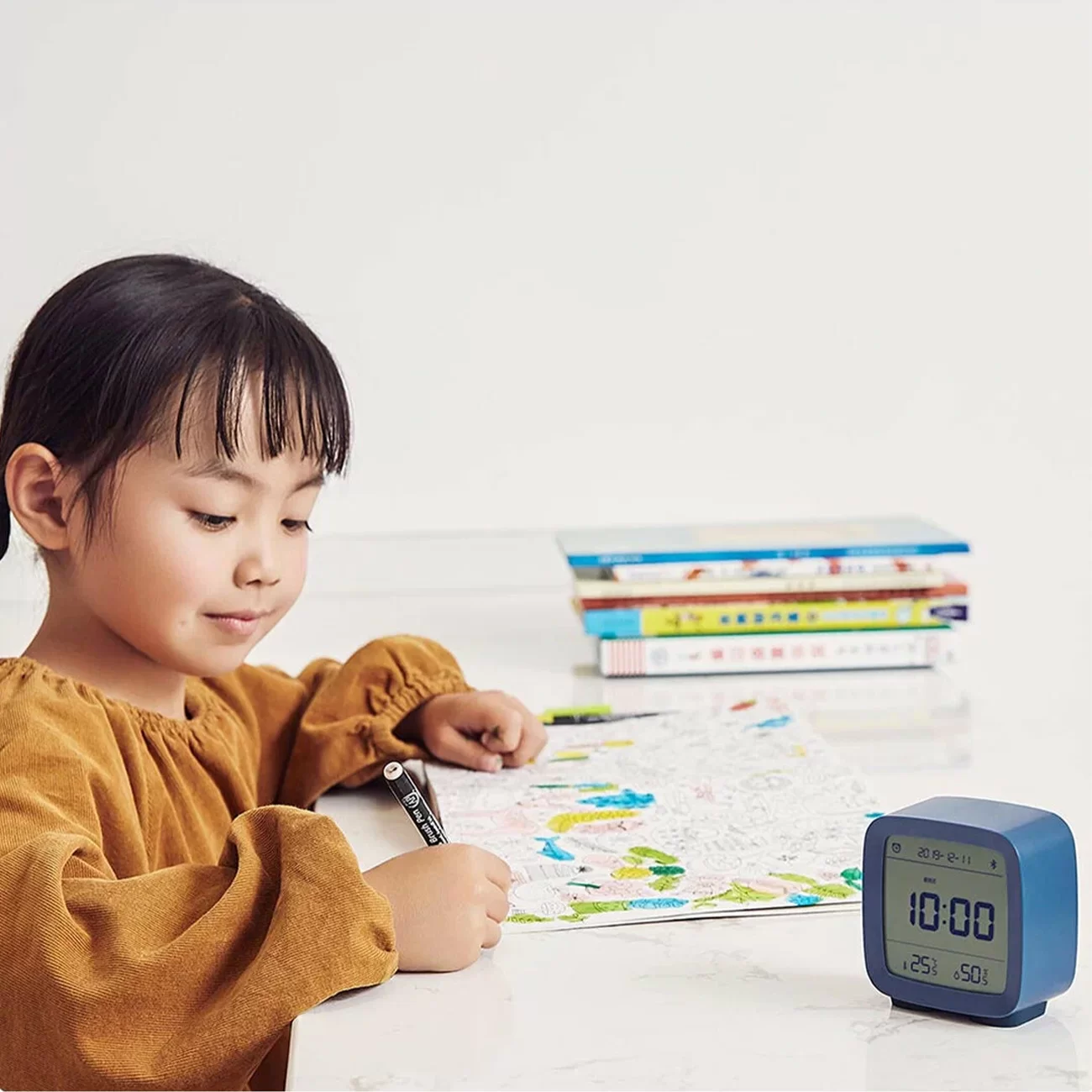 Умный Bluetooth-будильник Xiaomi Qingping Bluetooth Alarm Clock Синий