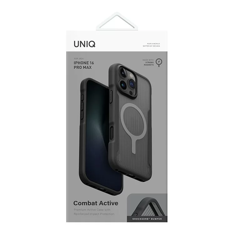 Чехол Uniq Combat Life для iPhone 16 Pro Max Чёрный (MagSafe)