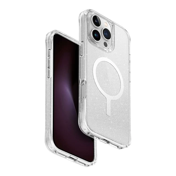 Чехол Uniq LifePro Xtreme Tinsel для iPhone 16 Pro Max Серебристый блеск (MagSafe)