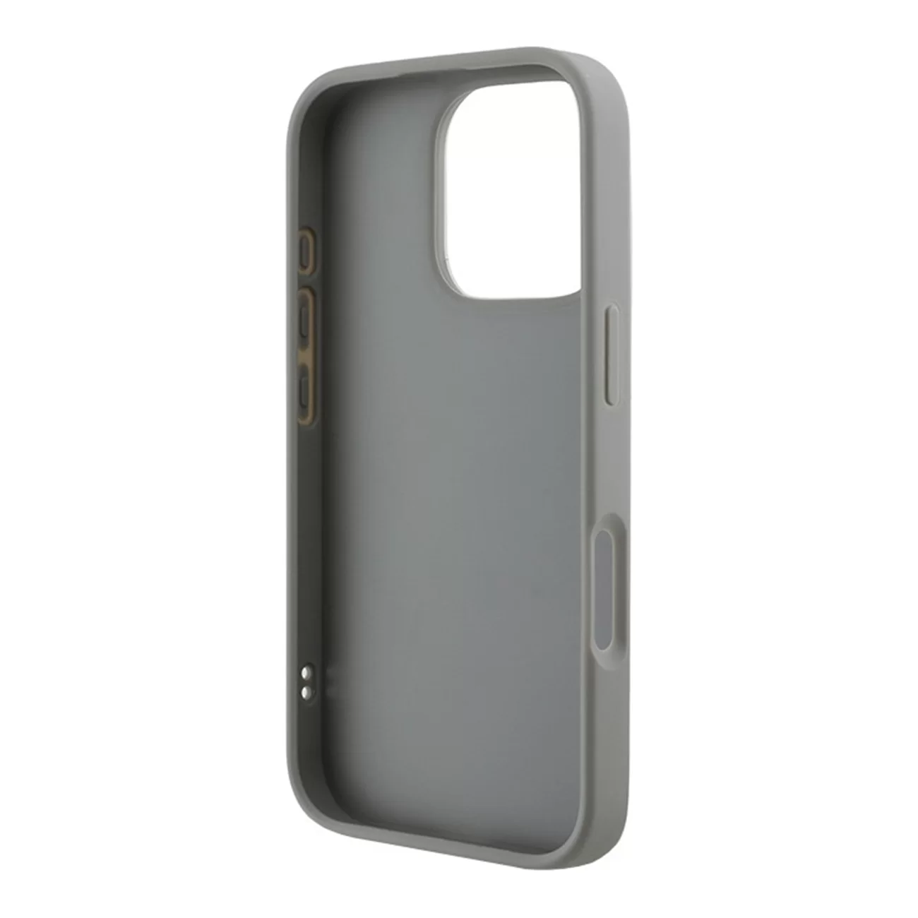 Чехол Guess PU Quilted with Script Metal Logo Hard Grey для iPhone 16 Pro