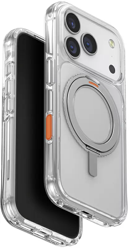 Чехол Uniq Swivix с поворотной подставкой 360° для Apple iPhone 17 Pro, Lucent Clear (прозрачный), MagSafe