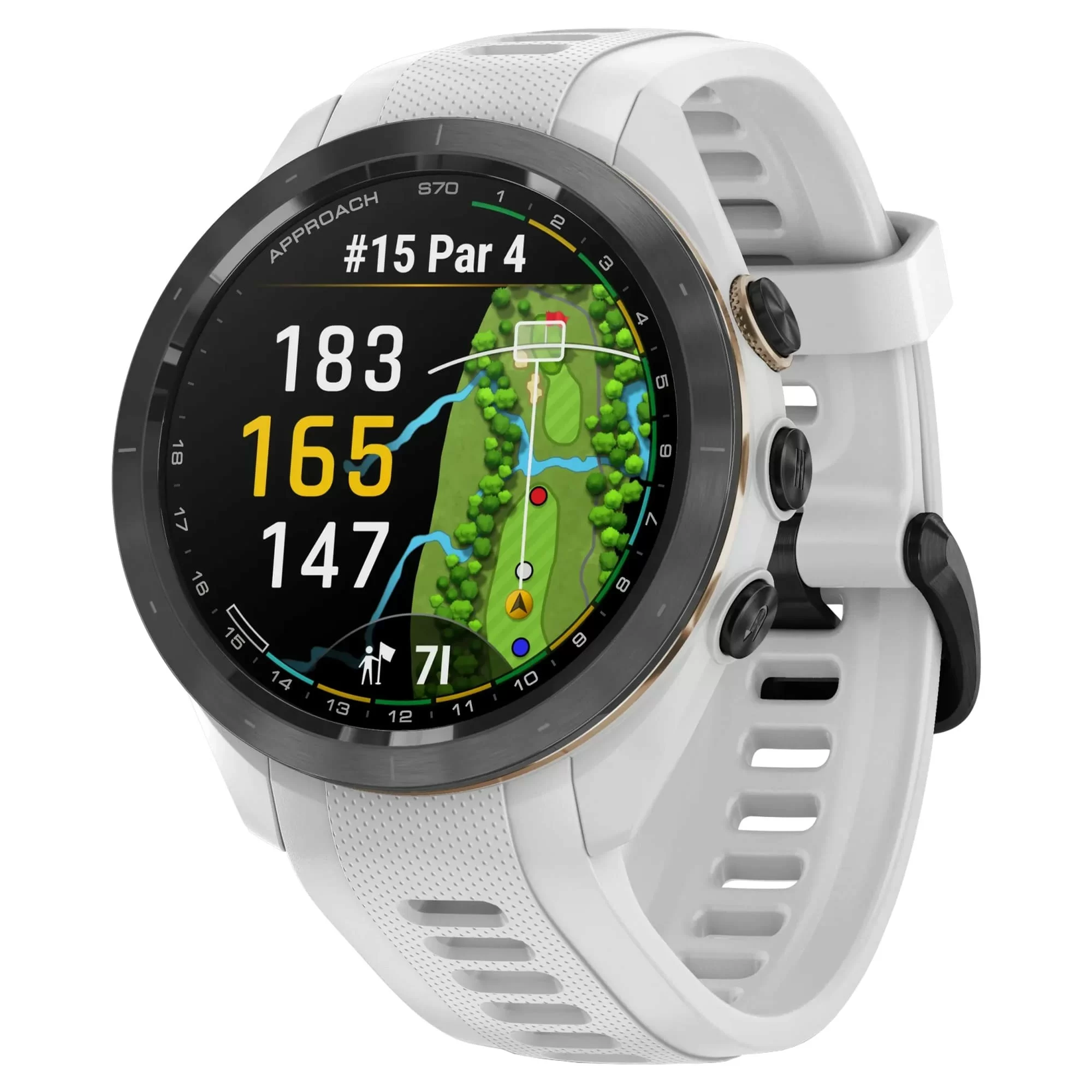 Спортивные часы Garmin Approach S70, 42 мм, White (Белый)