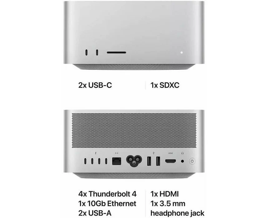 Настольный компьютер Apple Mac Studio" 2022, MJMV3 (M1 Max, RAM 32 ГБ, SSD 512 ГБ) Настольный компьютер Apple Mac Studio" 2022, MJMV3 (M1 Max, RAM 32 ГБ, SSD 512 ГБ)