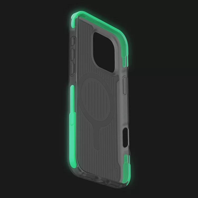 Чехол Uniq Combat Lume для iPhone 16 Белый светящийся (MagSafe)