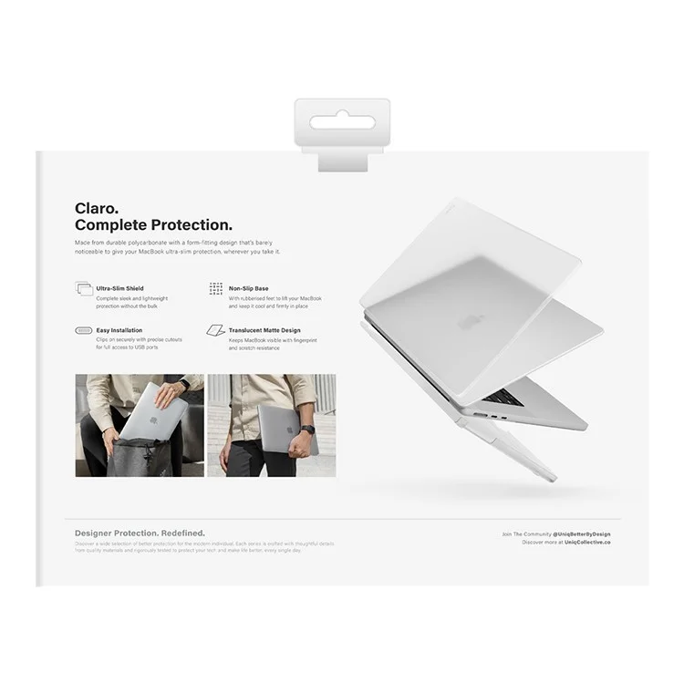 Чехол Uniq HUSK Pro Claro для MacBook Air 15 (2023) Матовый прозрачный