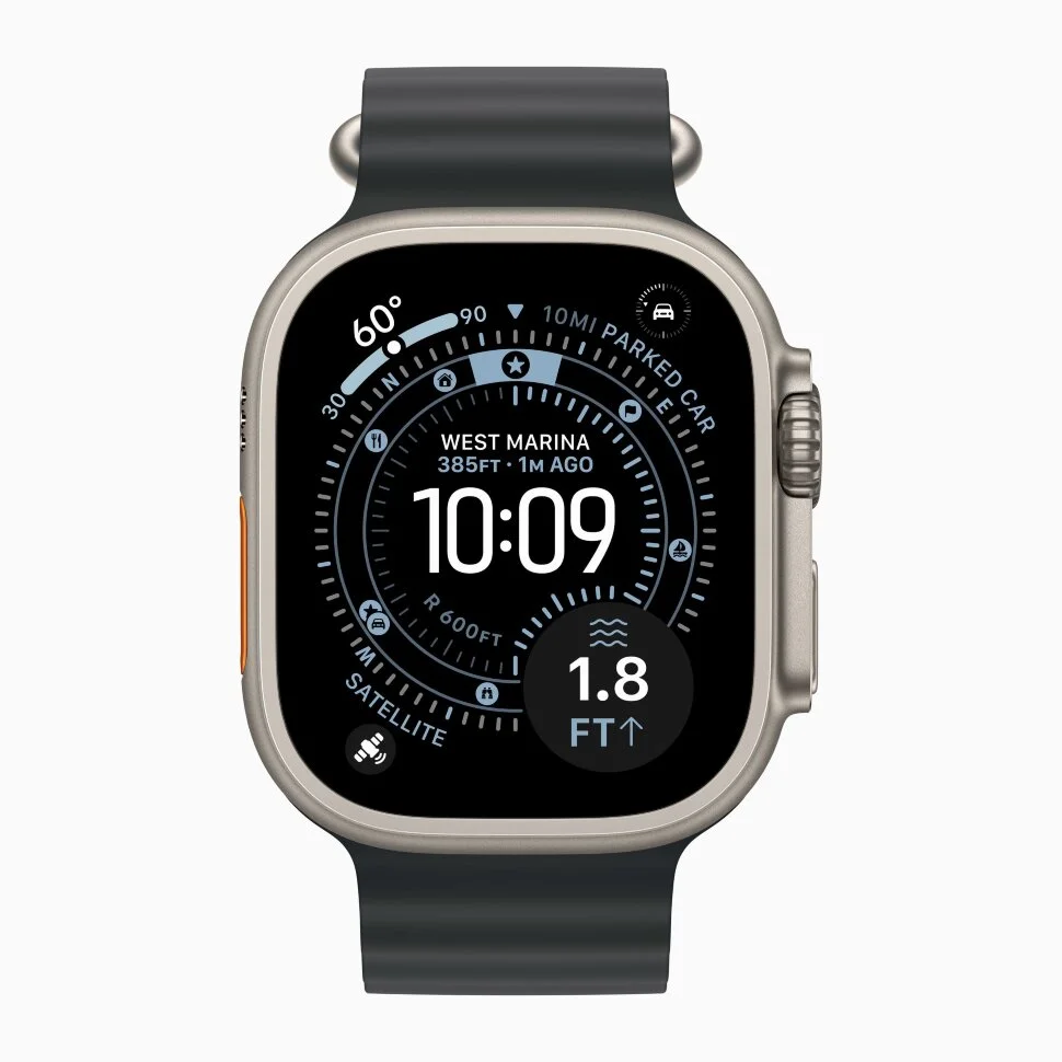 Смарт-часы Apple Watch Ultra 3, 49 мм, ремешок Ocean Band, Натуральный титан / Natural Titanium