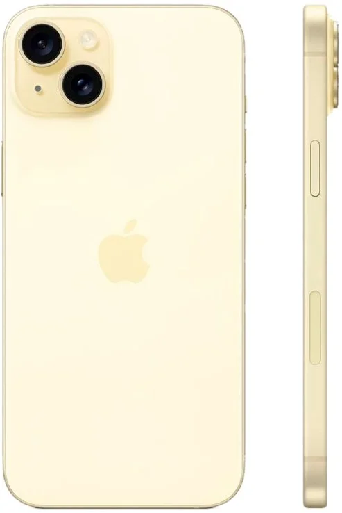 Смартфон Apple iPhone 15 Plus, Dual: nano SIM + eSIM, 256 ГБ, желтый
