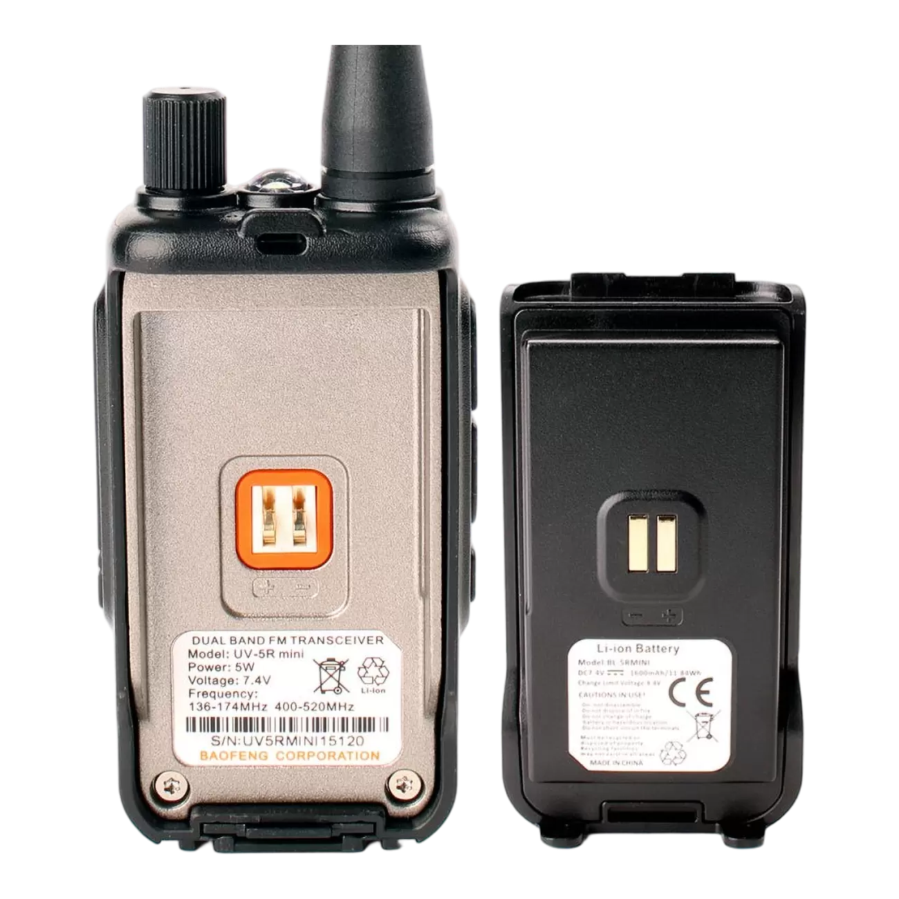 Аналоговая портативная радиостанция Baofeng UV-5R Mini 5W
