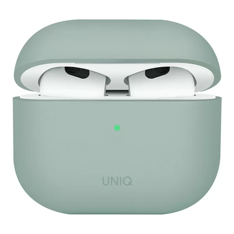Чехол Uniq LINO Liquid Silicone для AirPods 4 Ледяной зелёный