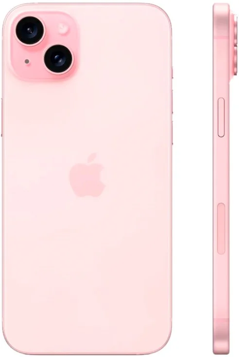Смартфон Apple iPhone 15 Plus, Dual: nano SIM + eSIM, 128 ГБ, розовый