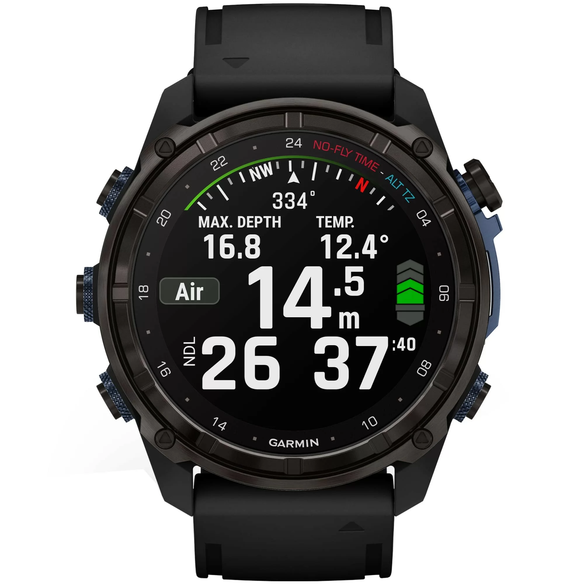 Дайвинг-компьютер Garmin Descent Mk3i, 51 мм (Carbon Gray DLC Titanium / титановый корпус, цвет графит, Black Silicone Band / чёрный силиконовый ремешок)