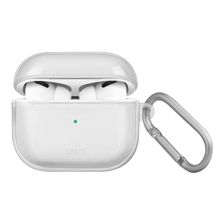 Чехол Uniq Glase TPU с карабином для AirPods 3 Прозрачный