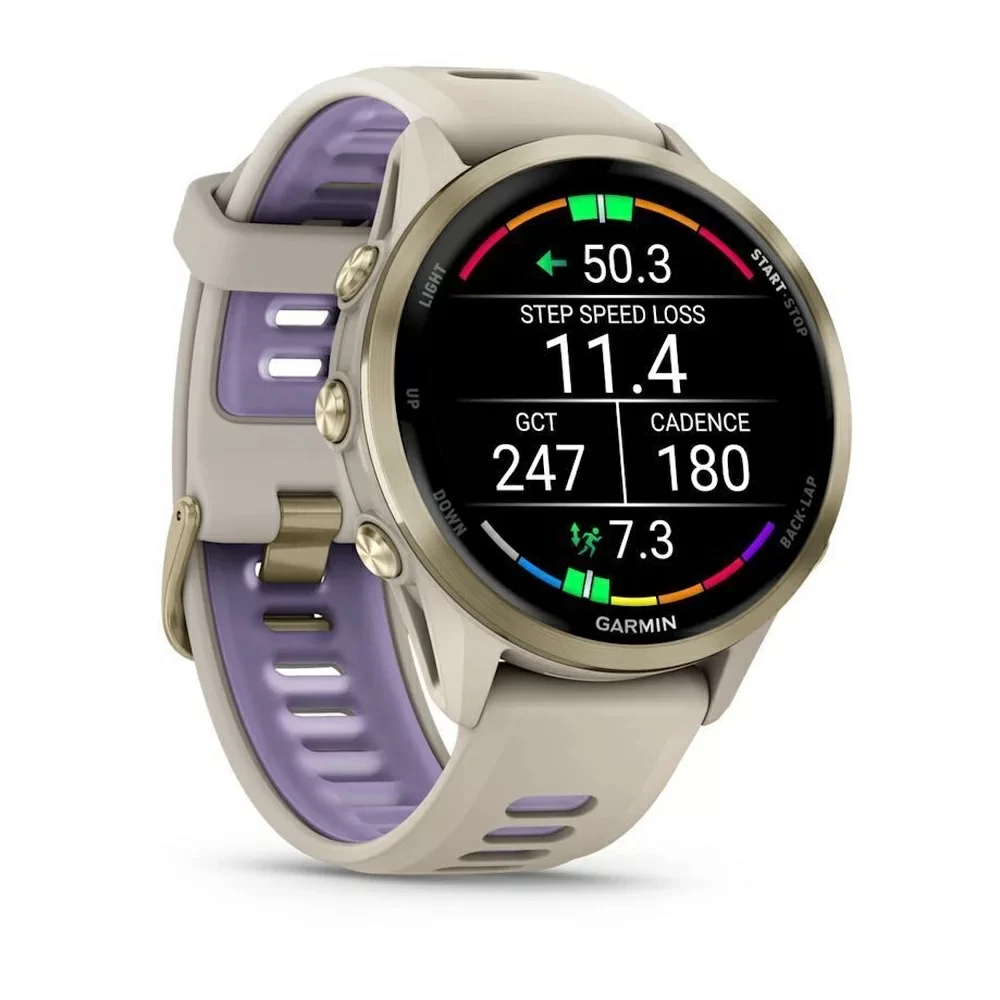 Спортивные часы Garmin Forerunner 570, 42 мм, Soft Gold Titanium French Gray / Translucent Indigo (Бежевый с фиолетовым) Спортивные часы Garmin Forerunner 570, 42 мм, Soft Gold Titanium French Gray / Translucent Indigo (Бежевый с фиолетовым)