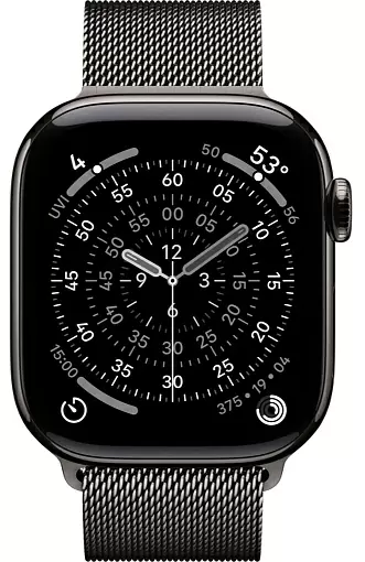Смарт-часы Apple Watch Series 11, 42 мм, ремешок Titanium Milanese Loop, Сланцевый / Slate