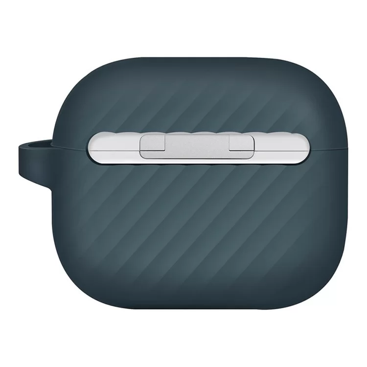 Чехол Uniq Vencer Silicone с карабином и ремешком для AirPods 3 Синий