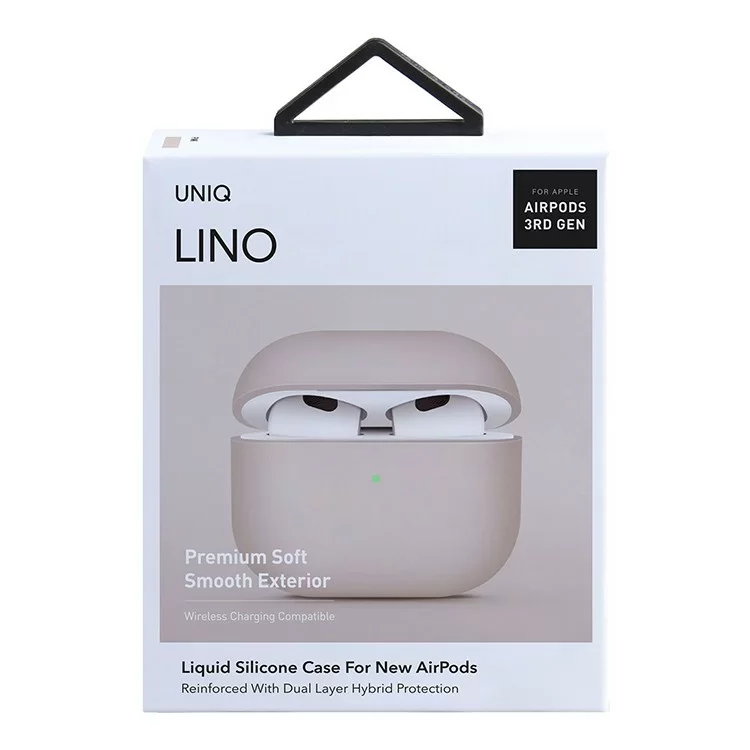 Чехол Uniq LINO Liquid Silicone для AirPods 3 Розовый