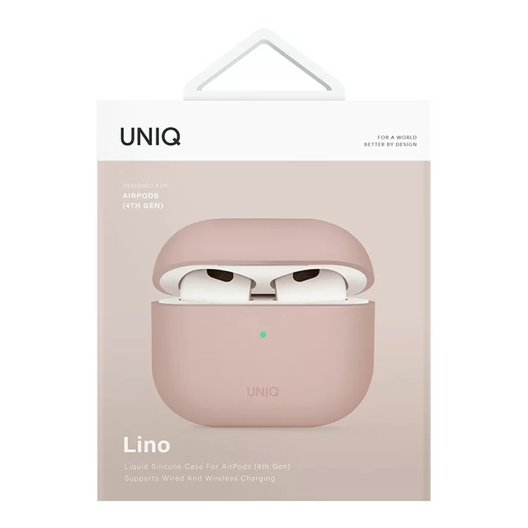 Чехол Uniq LINO Liquid Silicone для AirPods 4 Розовый Чехол Uniq LINO Liquid Silicone для AirPods 4 Розовый