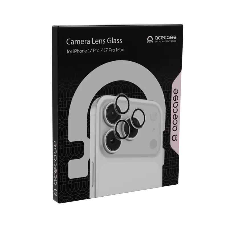 Защитное стекло на камеру BlueO для Apple iPhone 17, Acrylic Frame, 2 шт., Clear (прозрачный), с аппликатором