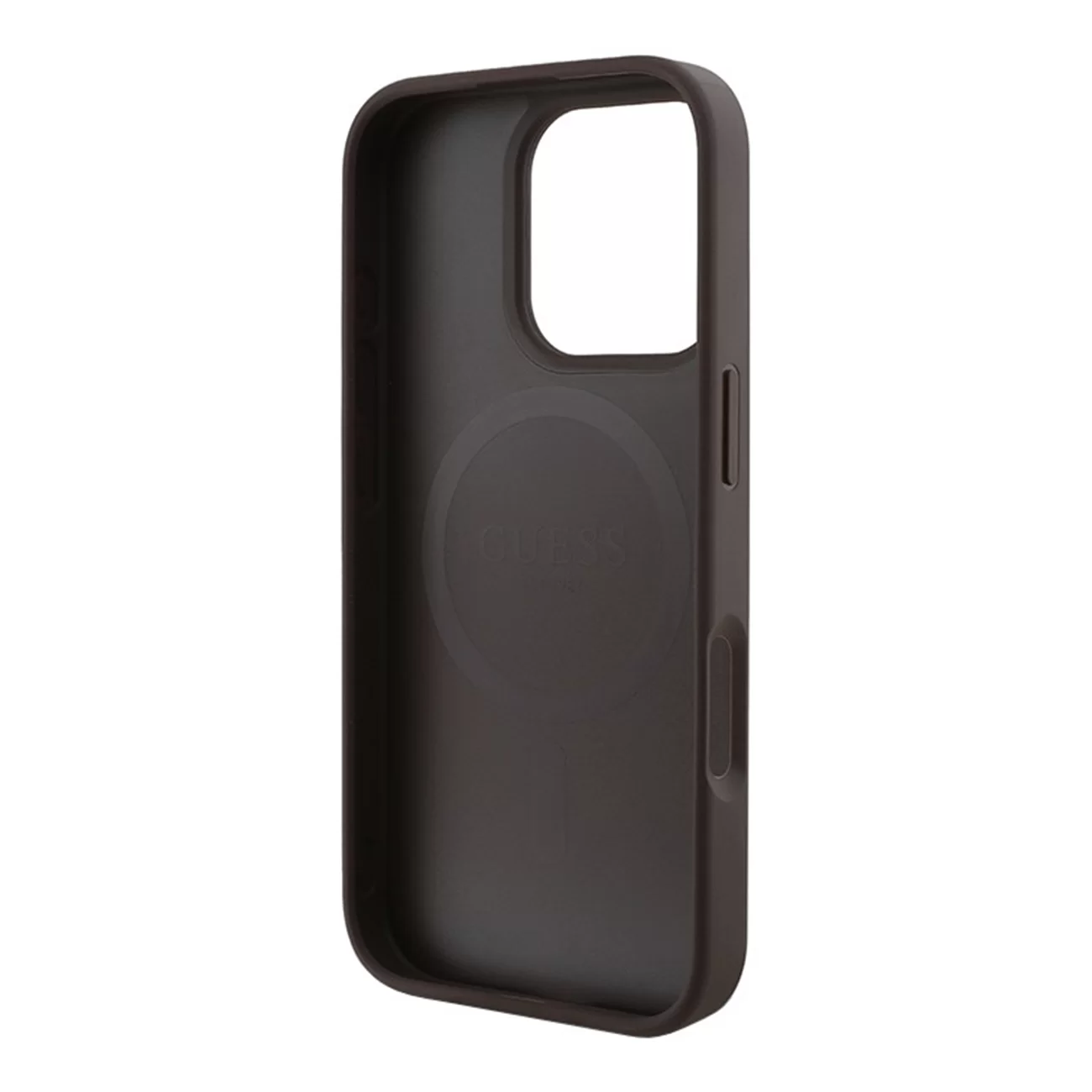 Чехол Guess PU 4G Stripes Hard Brown (MagSafe) для iPhone 16 Pro