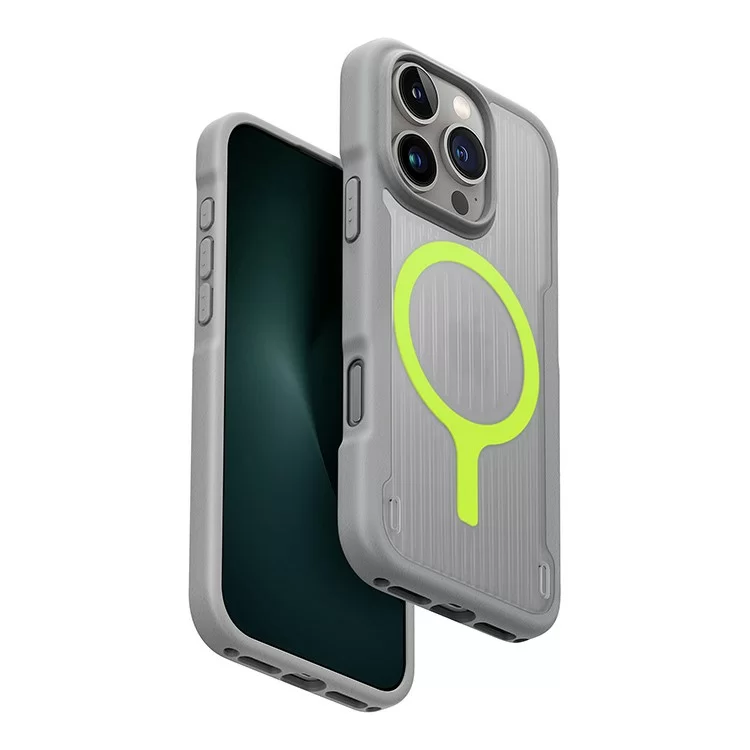 Чехол Uniq Combat LifePro Active для iPhone 16 Pro Каменный серый (MagSafe)