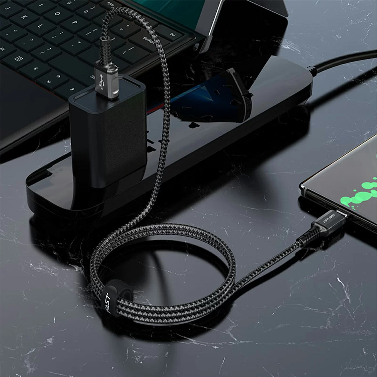 Кабель AceFast USB - Type-C, 1.2 м, C1-04 Кабель AceFast USB - Type-C, 1.2 м, C1-04