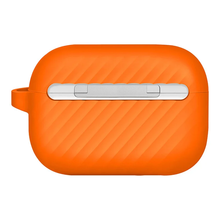 Чехол Uniq Vencer Silicone с карабином и ремешком для AirPods Pro 2 Оранжевый