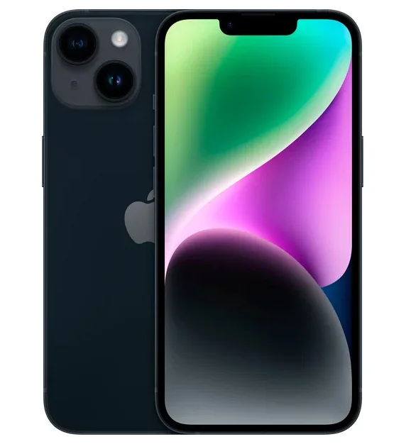 Смартфон Apple iPhone 14, Dual: nano SIM + eSIM, 128 ГБ, Темная ночь