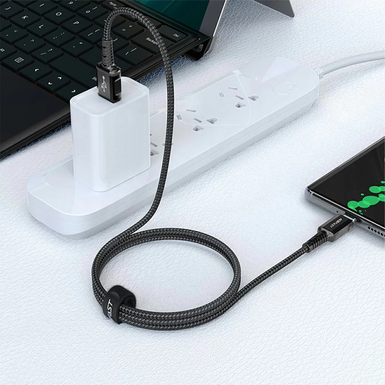 Кабель AceFast USB - Type-C, 1.2 м, C1-04 Кабель AceFast USB - Type-C, 1.2 м, C1-04