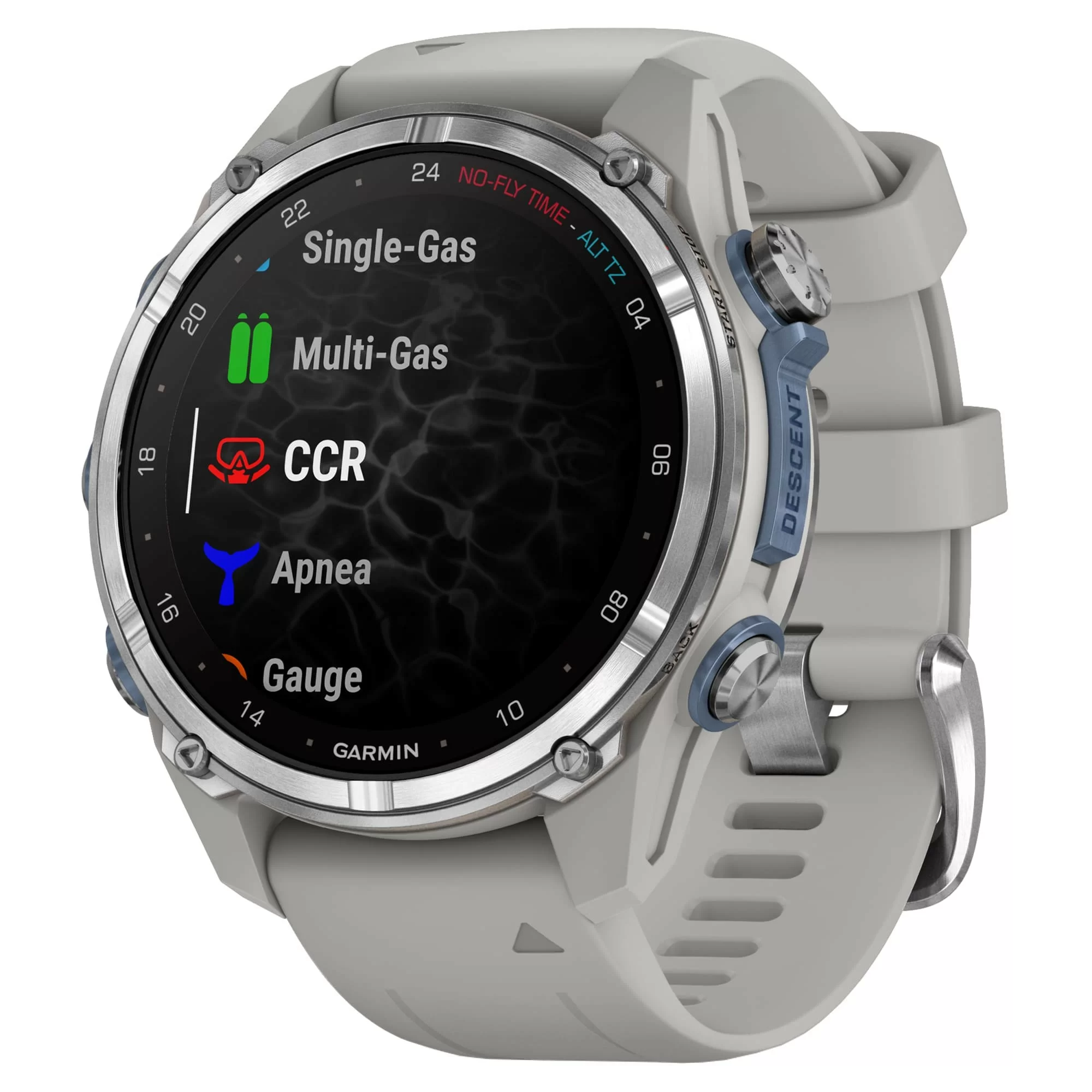 Дайвинг-компьютер Garmin Descent Mk3, 43 мм (Stainless Steel / нержавеющая сталь, Fog Gray Silicone Band / силиконовый ремешок туманно-серый) Дайвинг-компьютер Garmin Descent Mk3, 43 мм (Stainless Steel / нержавеющая сталь, Fog Gray Silicone Band / силиконовый ремешок туманно-серый)