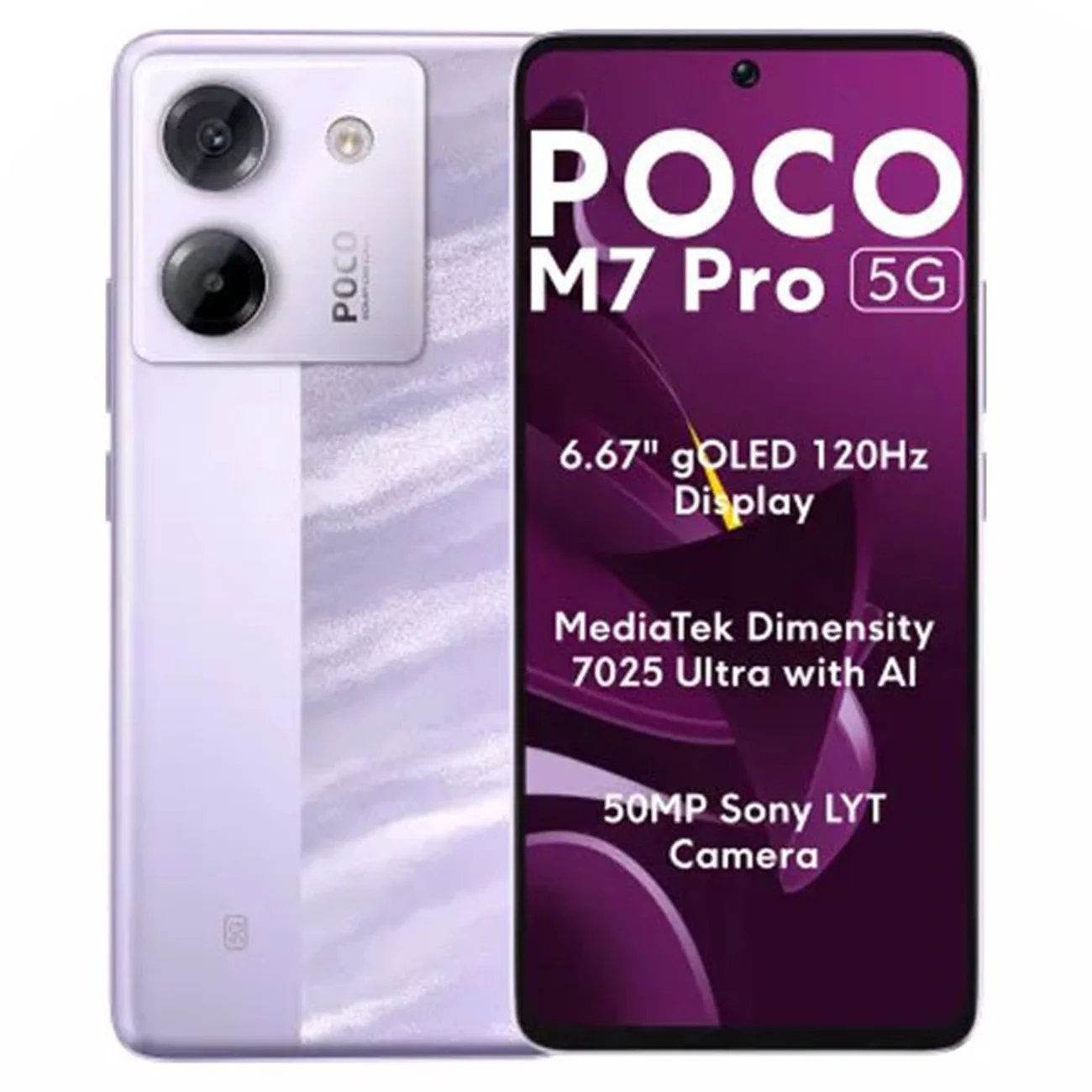 Смартфон Xiaomi POCO M7 Pro 5G, 8/256 ГБ, сиреневый мороз