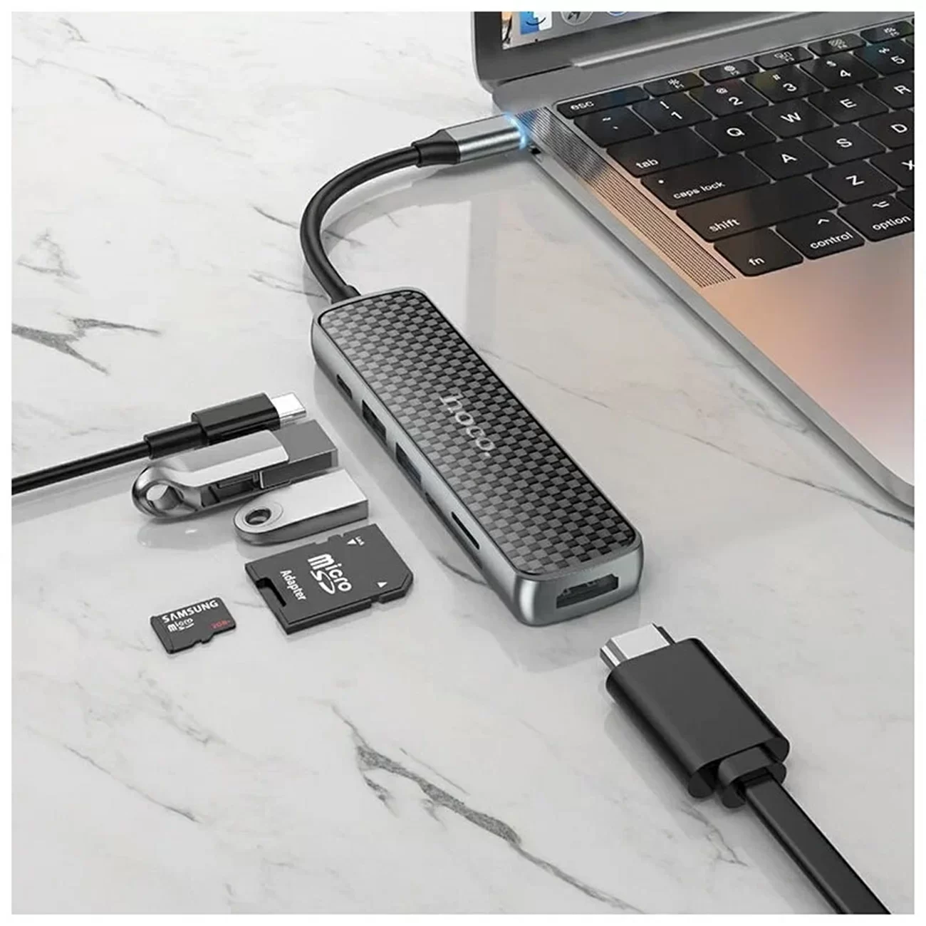 Адаптер 6 в 1 60W Type-C HB24 Адаптер 6 в 1 60W Type-C HB24