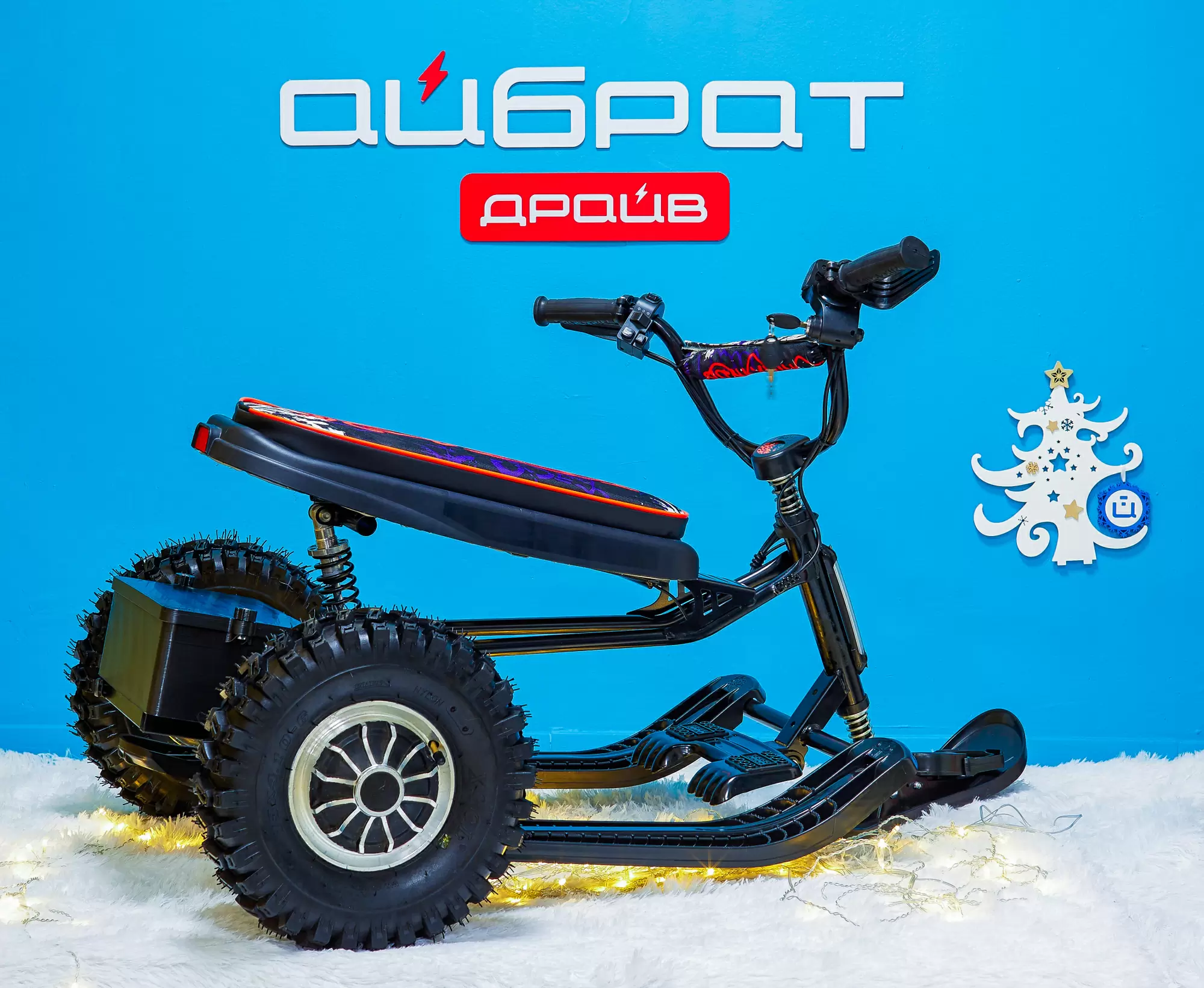 Снегокат электрический iBrat S2, Черный Снегокат электрический iBrat S2, Черный