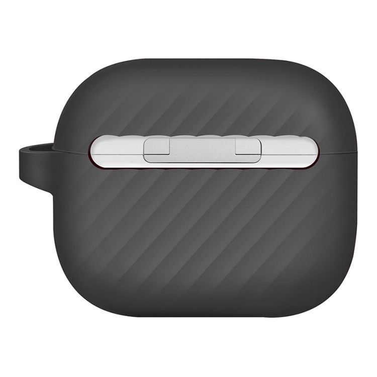 Чехол Uniq Vencer Silicone с карабином и ремешком для AirPods 3 Серый