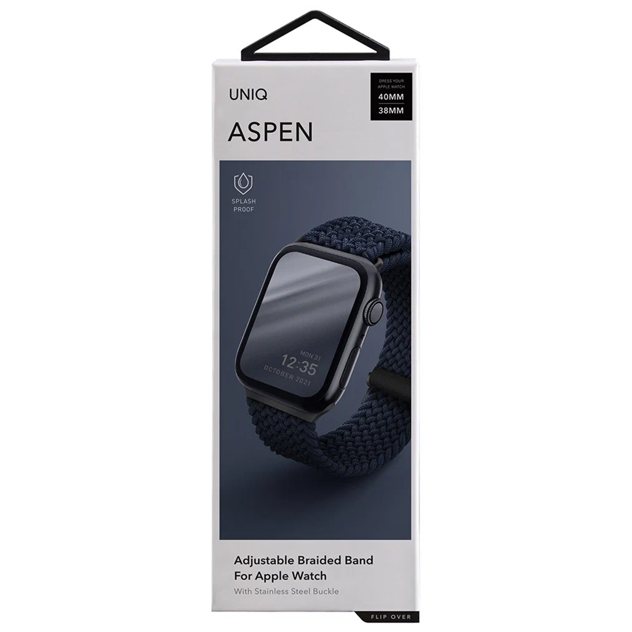 Ремешок Uniq для Apple Watch 41/40/38 мм, ASPEN Design strap, Плетеный, Церулеановый