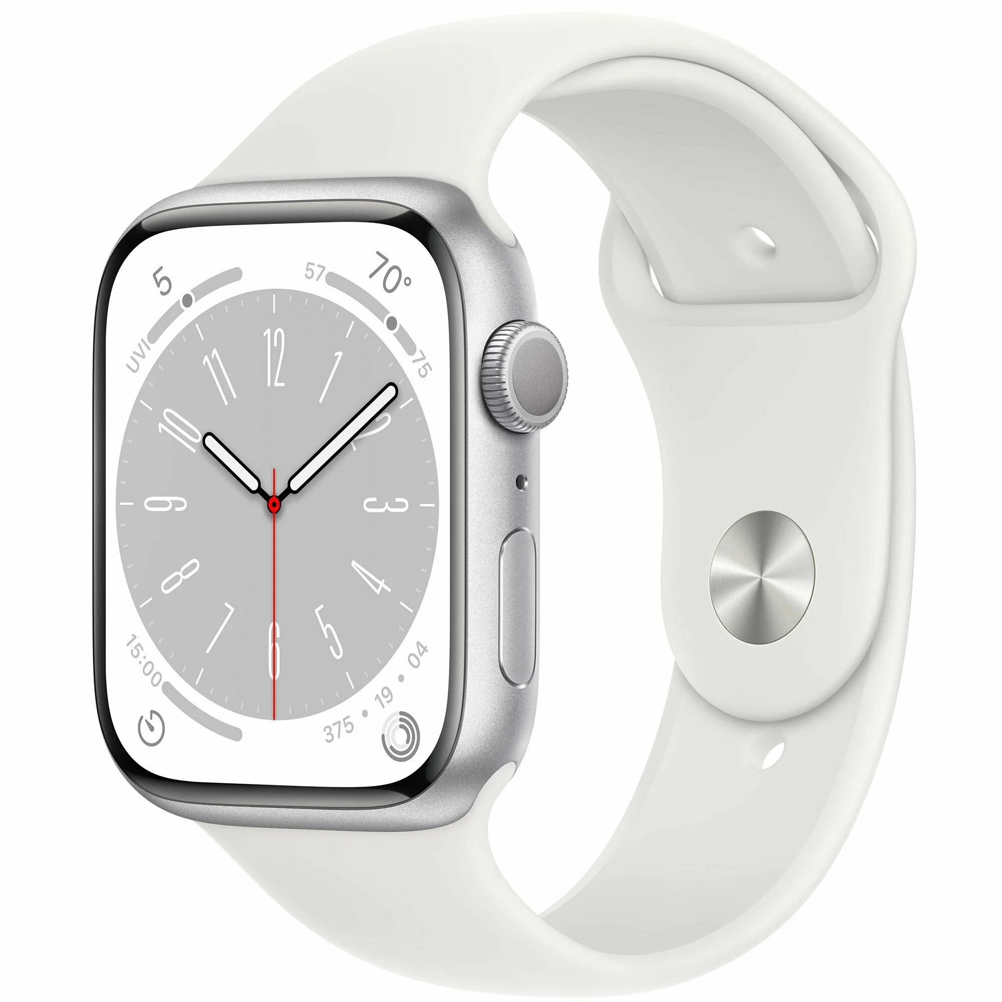 Смарт-часы Apple Watch S8, серебристый, 45 мм / 2LMX*