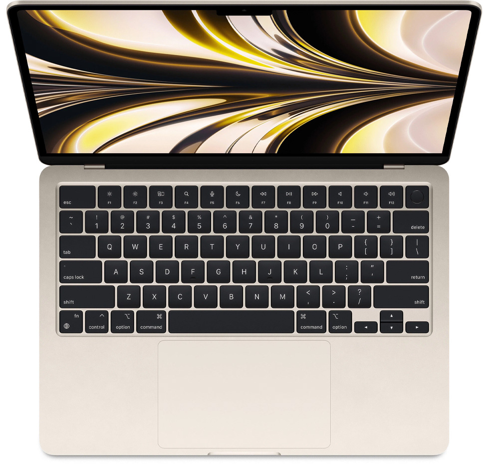 Ноутбук Apple MacBook Air 13" 2022, MLY13, (M2 3.5 ГГц, RAM 8 ГБ, SSD 256 ГБ), Starlight