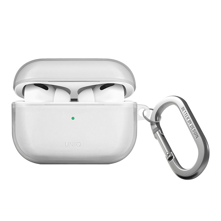 Чехол Uniq Glase TPU с карабином для AirPods Pro 2 Прозрачный