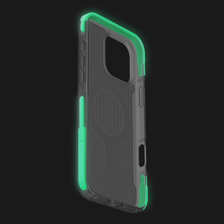 Чехол Uniq Combat Lume для iPhone 16 Белый светящийся (MagSafe)