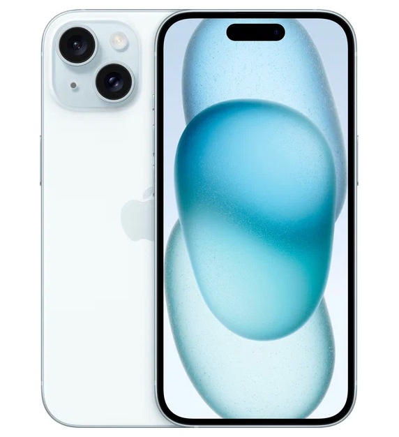 Смартфон Apple iPhone 15, Dual: nano SIM + eSIM, 128 ГБ, Голубой
