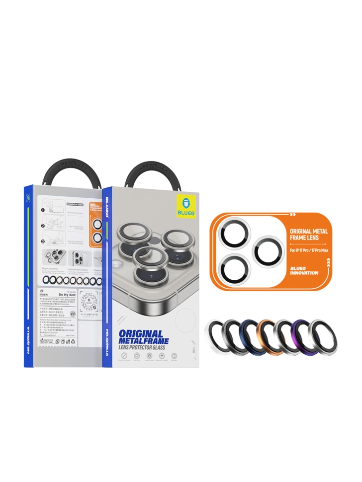 Защитное стекло на камеру BlueO для Apple iPhone 17, Acrylic Frame, 2 шт., Clear (прозрачный), с аппликатором Защитное стекло на камеру BlueO для Apple iPhone 17, Acrylic Frame, 2 шт., Clear (прозрачный), с аппликатором